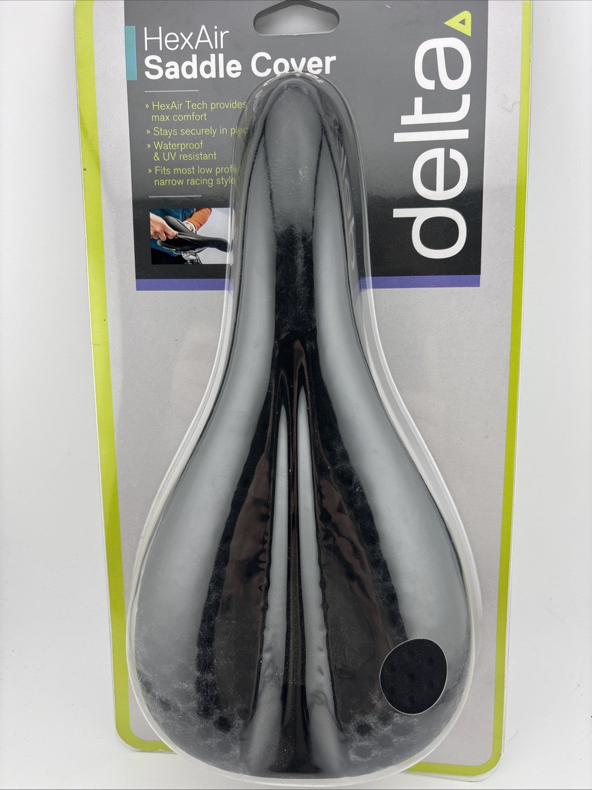 Delta HexAir Saddle Cover - Racing Bicycle Seat Cover, Black