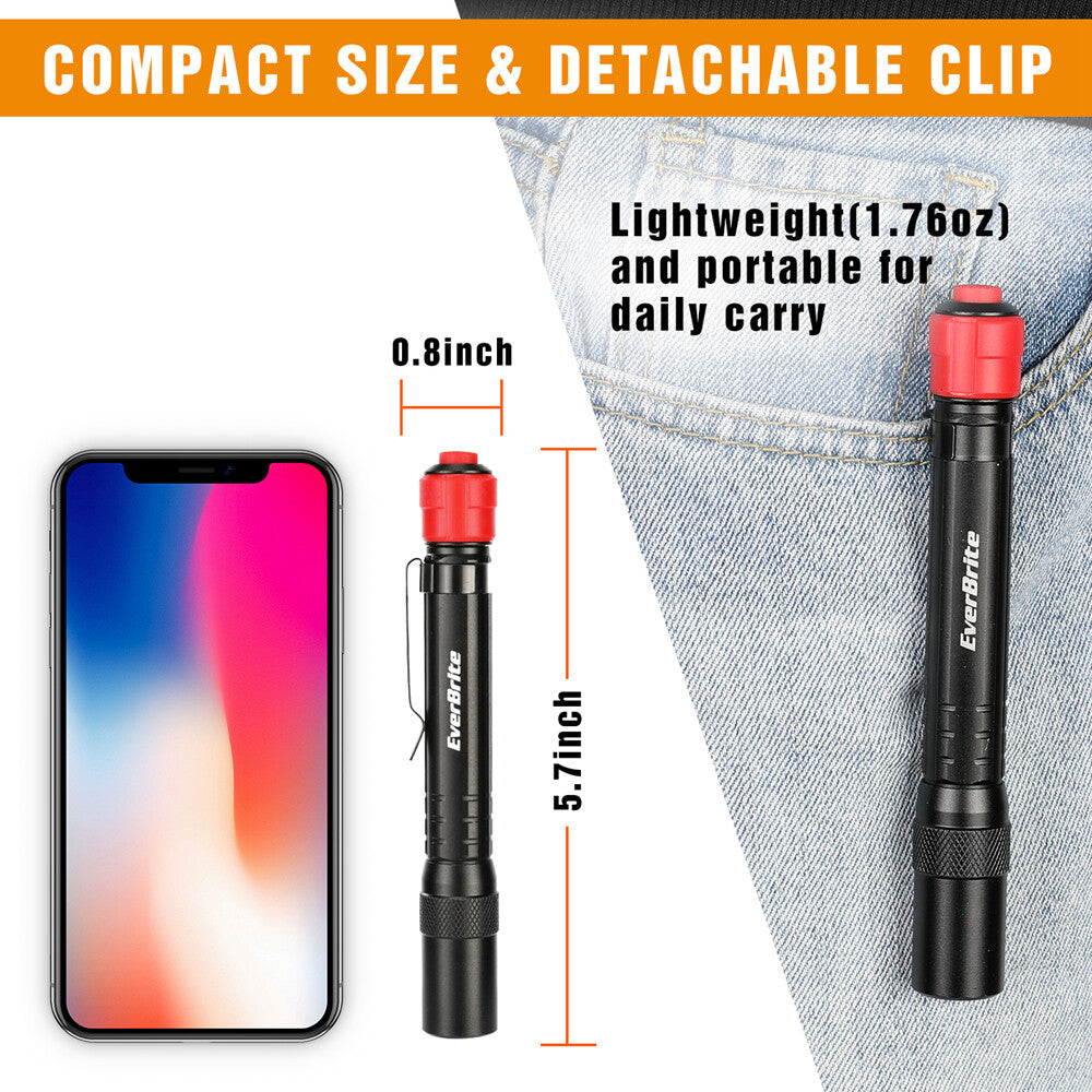 UV Black Light Flashlight 395nm Penlight Portable 3 Modes Waterproof
