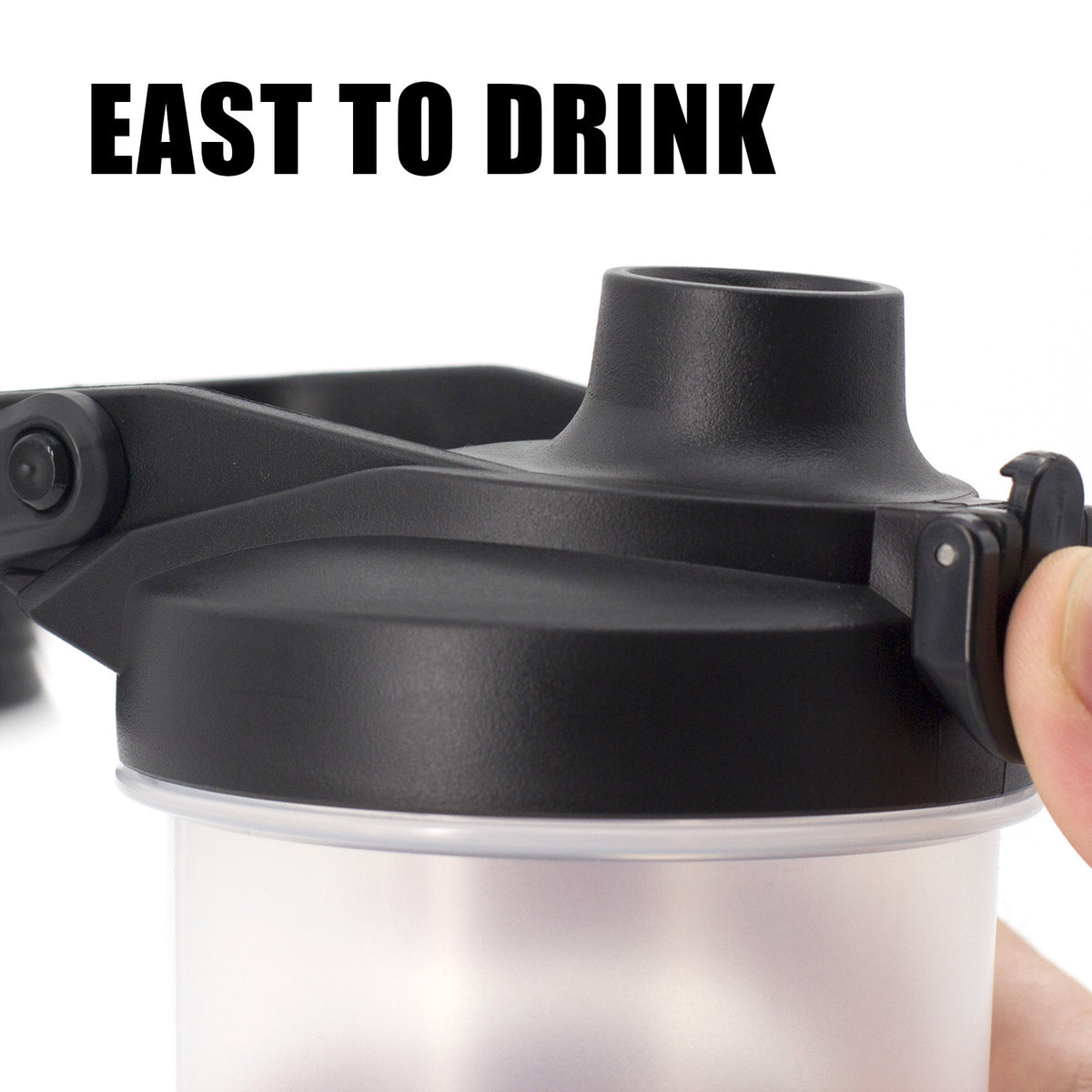 Auto Flip Lid Shaker Bottle for Protein Drinks and Smoothies - 24 oz