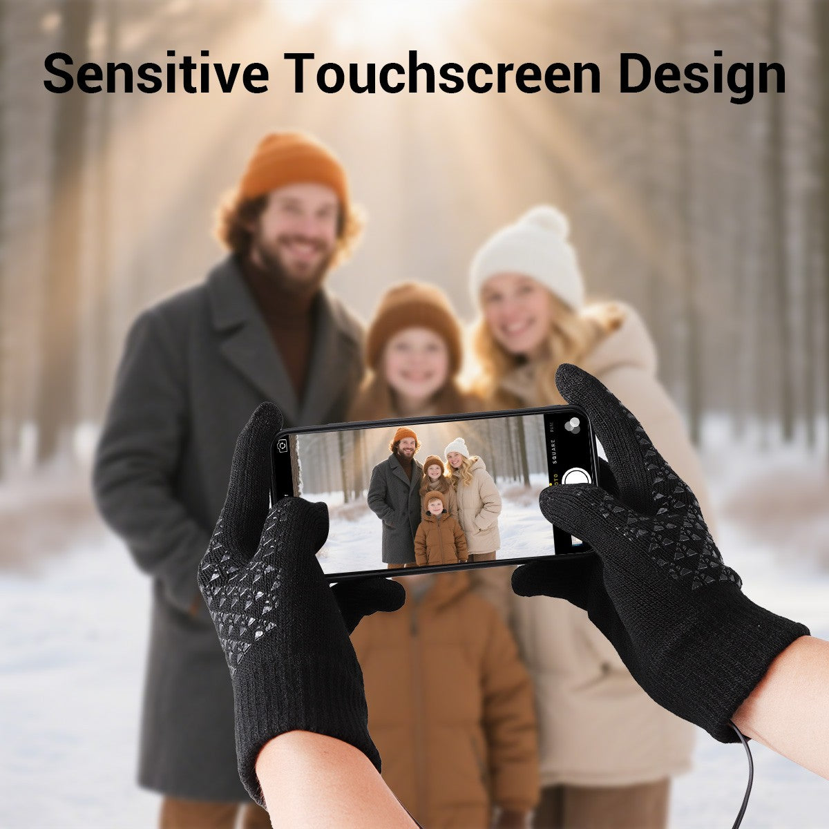 Heated Gloves Electric USB Hand Warmers Touchscreen Winter Gloves