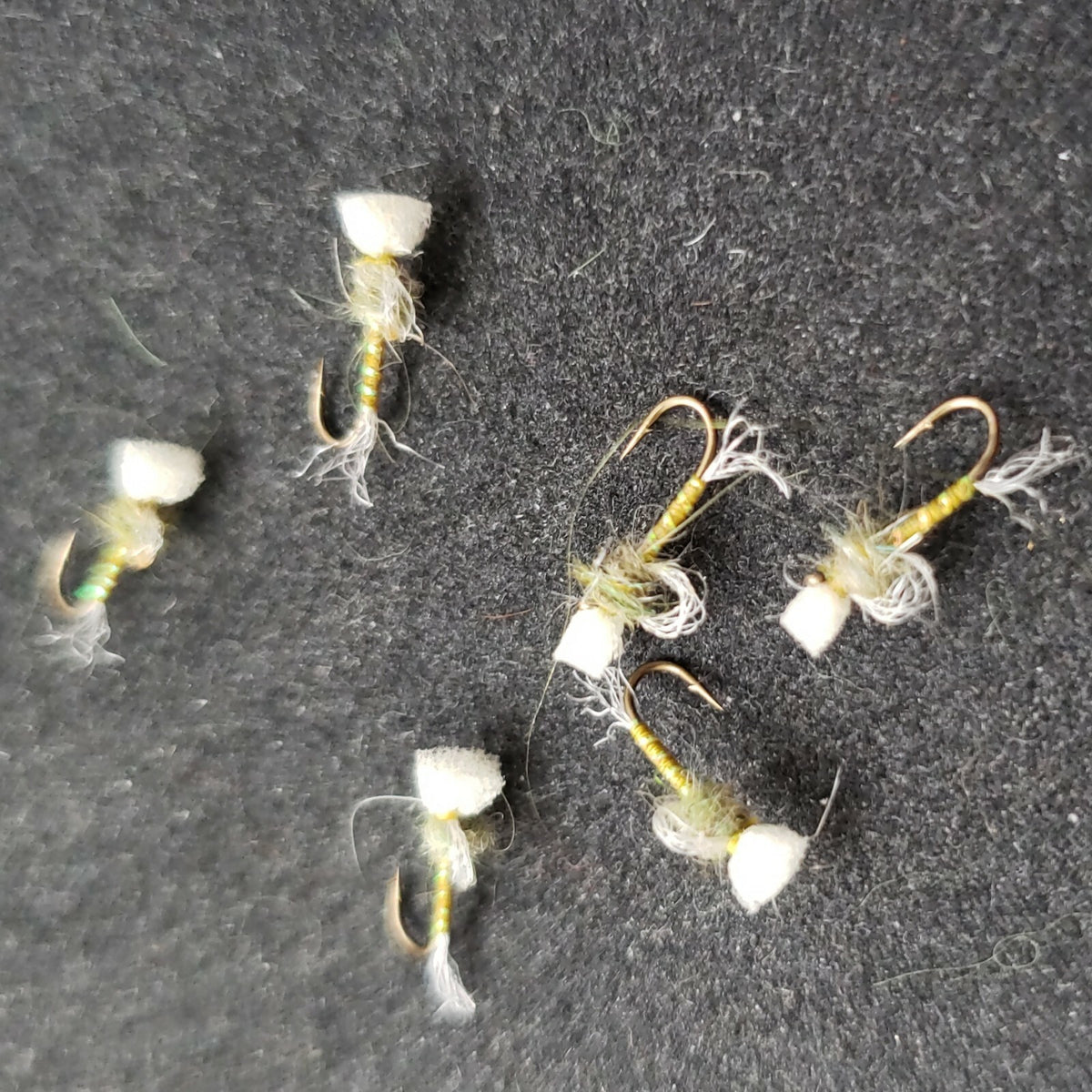 Fly Fishing Flies - Olive Midge Pupa Size 22 Custom Tied Tackle
