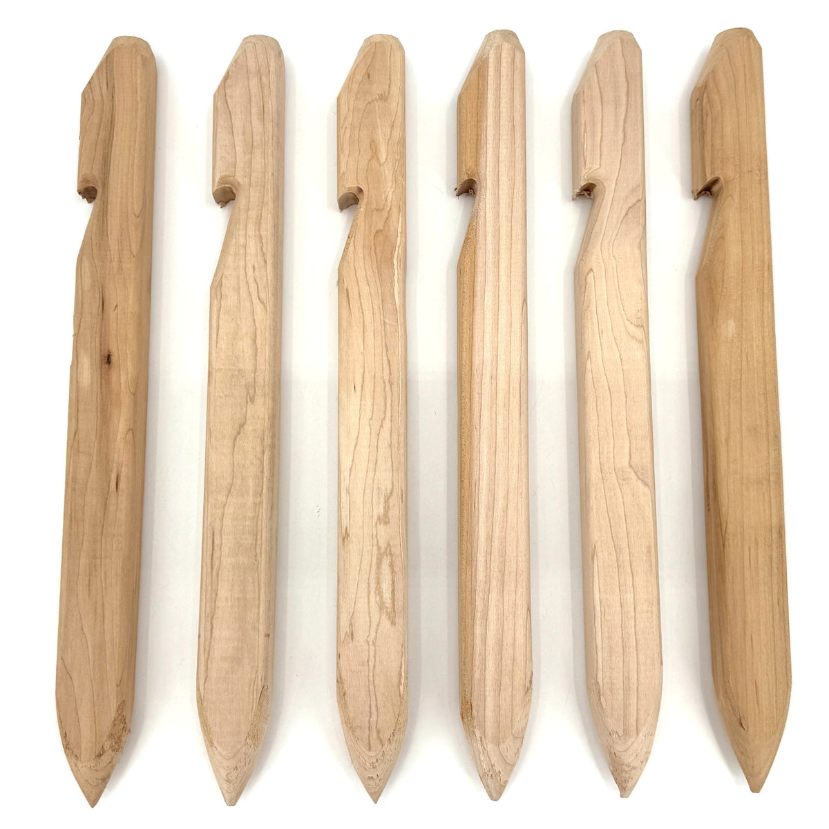 Set of 6 US Military Wooden Tent Stakes - 16 Inch Vampire Stakes