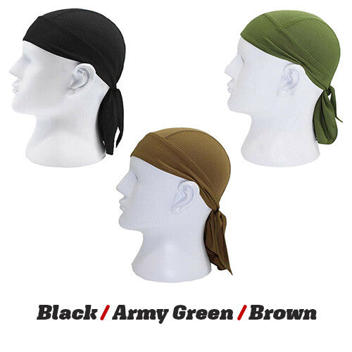 3 Pack Skull Cap Motorcycle Head Wrap Tie Durag Cycling Hat Quick-Drying