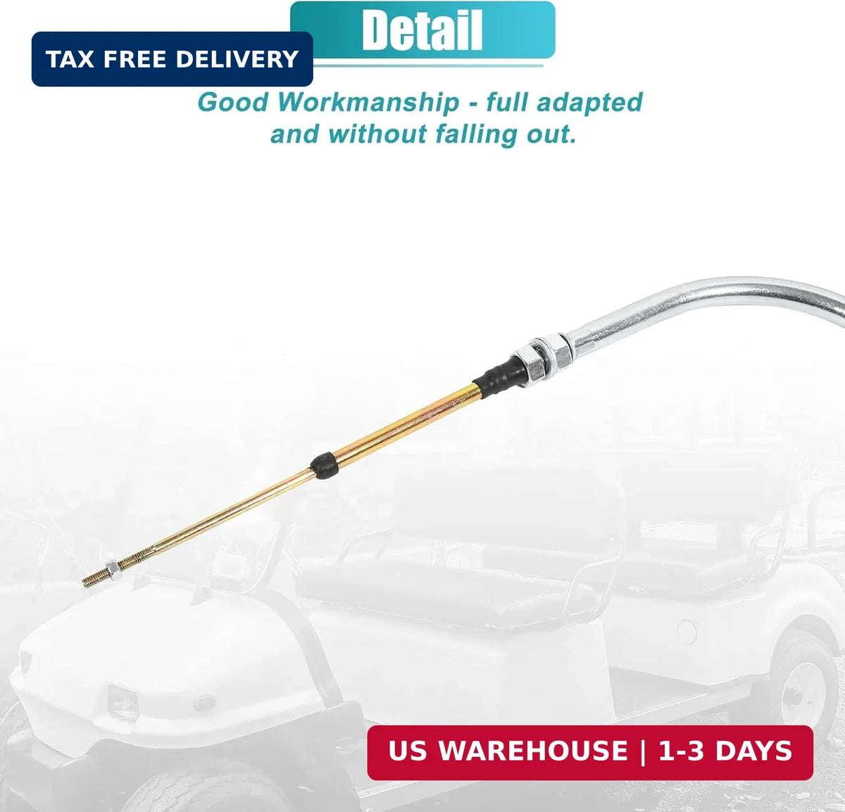 Golf Cart Transmission Shift Cable Replacement for Club Car D-S 1998