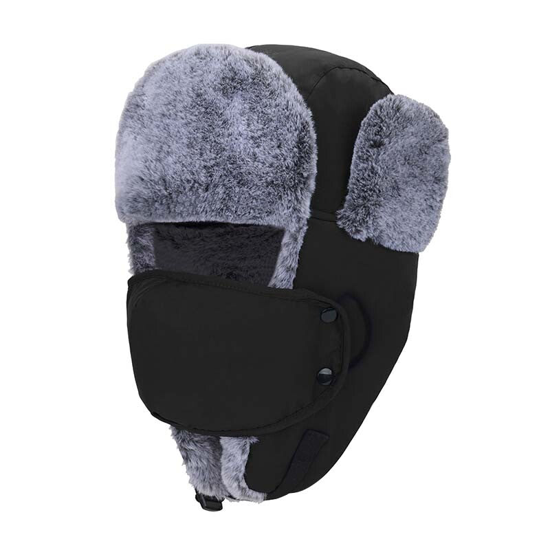 Unisex Winter Windproof Earflap Hat with Face Mask for Snow & Skiing