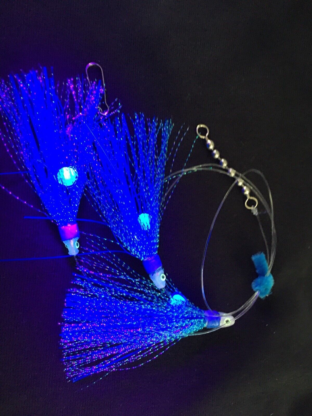 Salmon Trolling Rig Kit with Flash Bulb Flies and Interchangeable Teasers