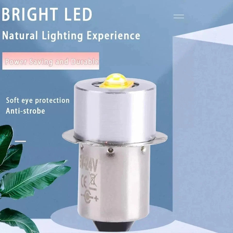 LED Upgrade Bulb for Maglite Flashlights - Bright 200 Lumens Replacement 2-6 Cell C/D