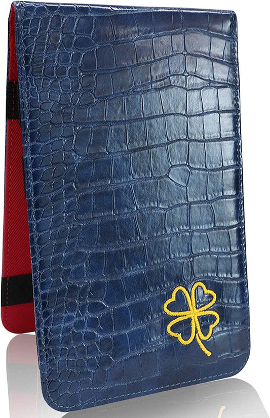 Golf Scorecard Holder Leather Yardage Book Cover for Golf Courses - Multiple Colors