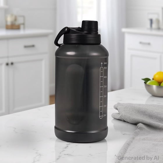 Reusable 64 oz Water Bottle with Straw and Chug Lid - Pack of 2