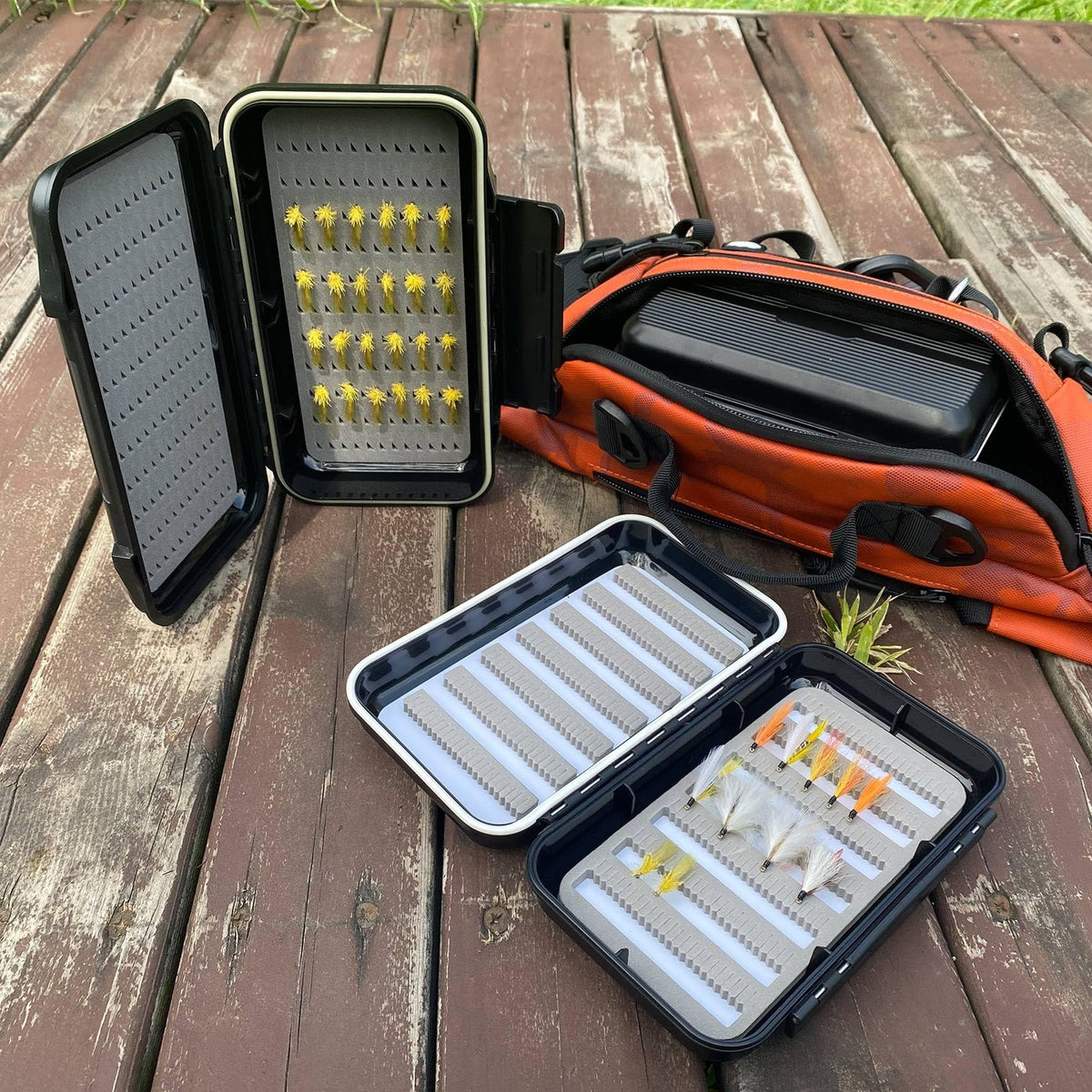 Waterproof Double Sided Fly Fishing Box with Foam Insert - Holds 322 Flies