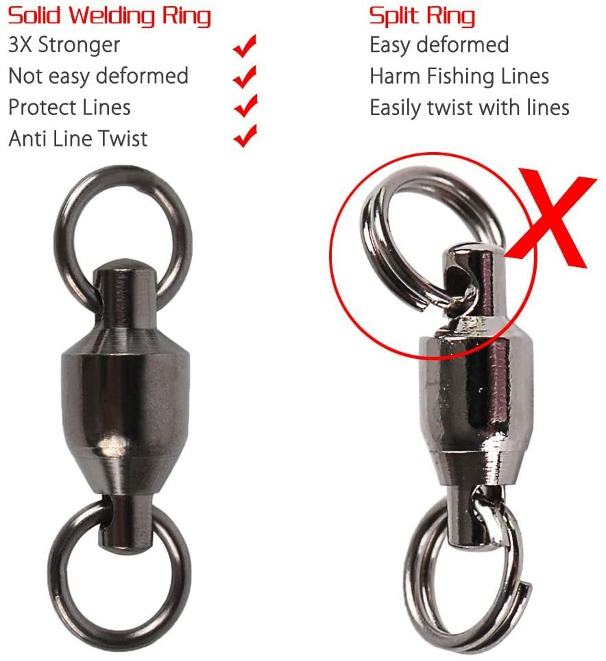 Fishing Line Swivels 20 Pack Ball Bearing Salt & Freshwater Tackle