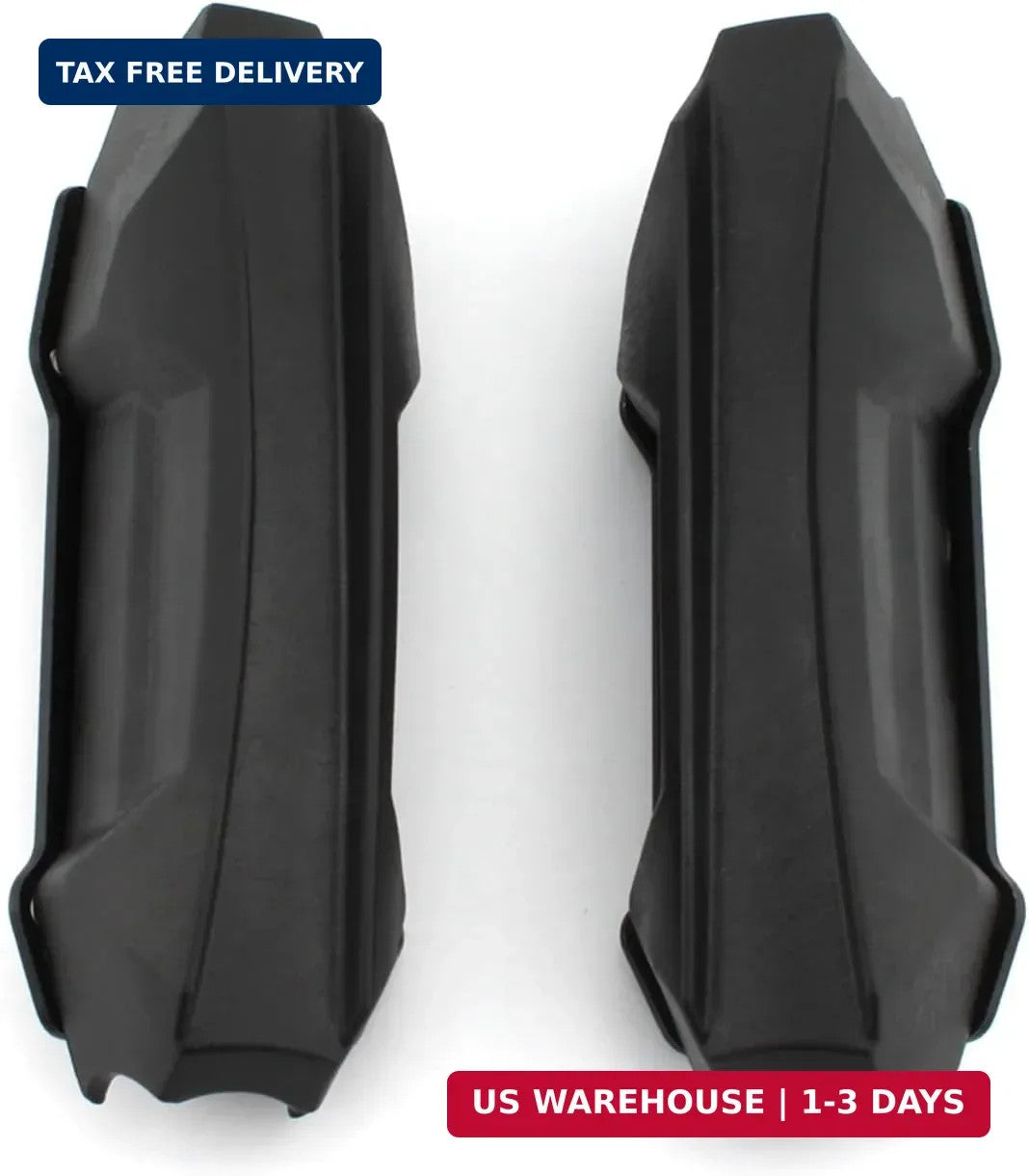Motorcycle Engine Crash Bar Protectors Set - 25mm Rubber Bumper Guards