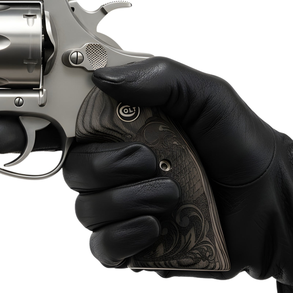 Premium Colt Python Black Rosewood Scroll Grips for 2020+ Models