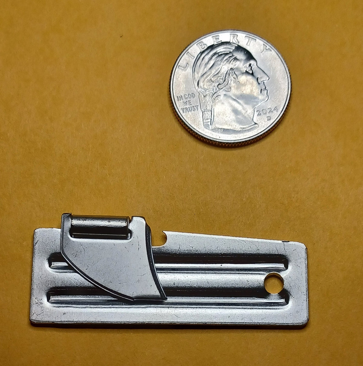 Military Can Opener Emergency Survival Tool with 4.5-Inch Chain