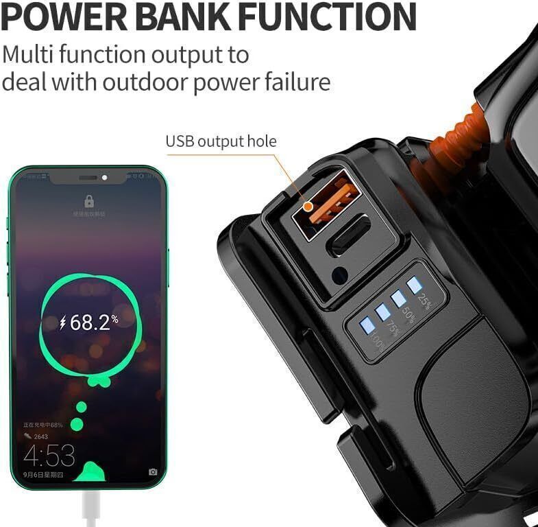 Rechargeable LED Headlamp Waterproof Outdoor Spotlight - High Power, Bright, USB Charging