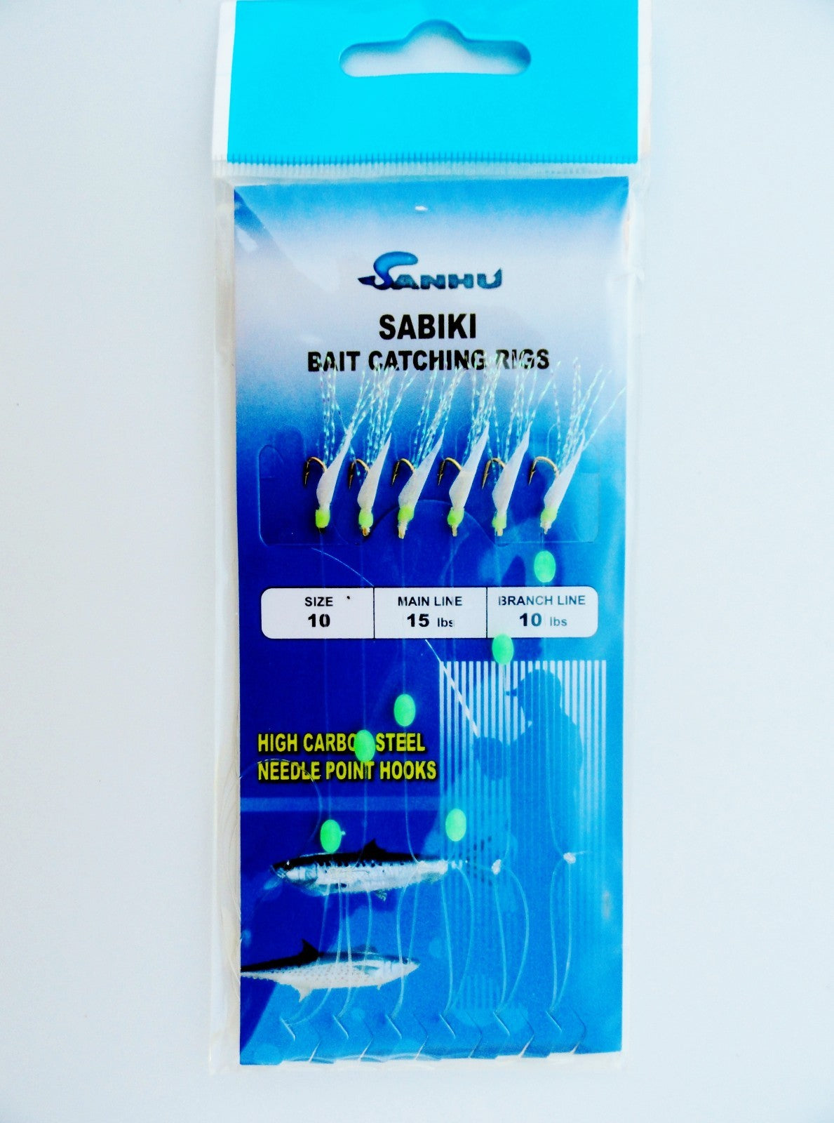 Sabiki Bait Rig with 6 Gold Hooks for Offshore Fishing - Multiple Sizes & Pack Quantities
