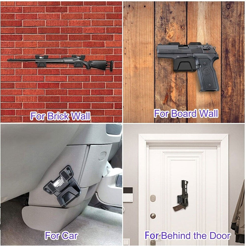 Magnetic Gun Mount Holder for Pistol Car Desk Safe & Secure Storage
