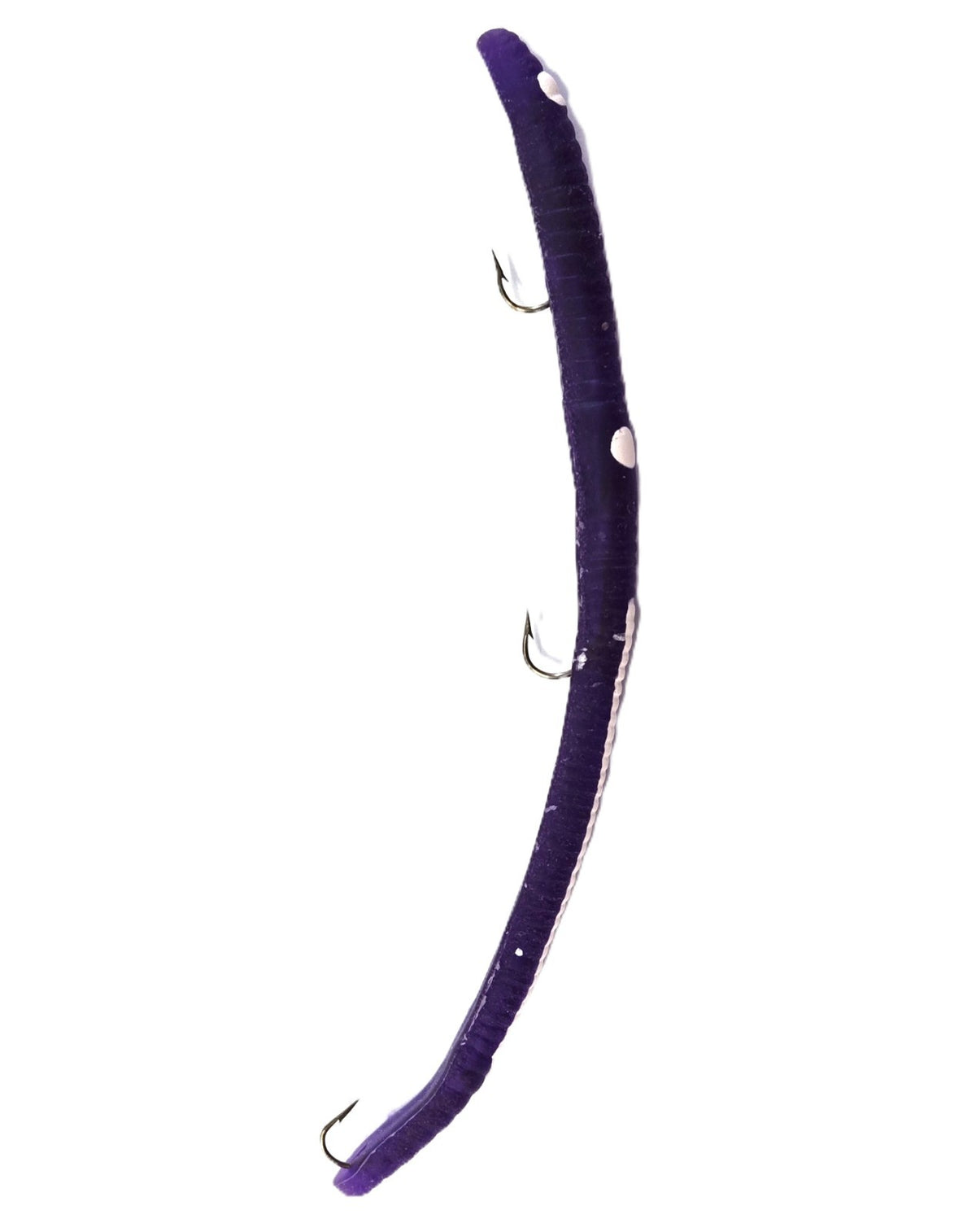 Pre-Rigged Bass Fishing Worms 12 Pack - Anise Scented Soft Plastic Lures