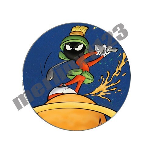 Golf Ball Marker - Waterproof, High-Res Marvin The Martian Looney Tunes Design
