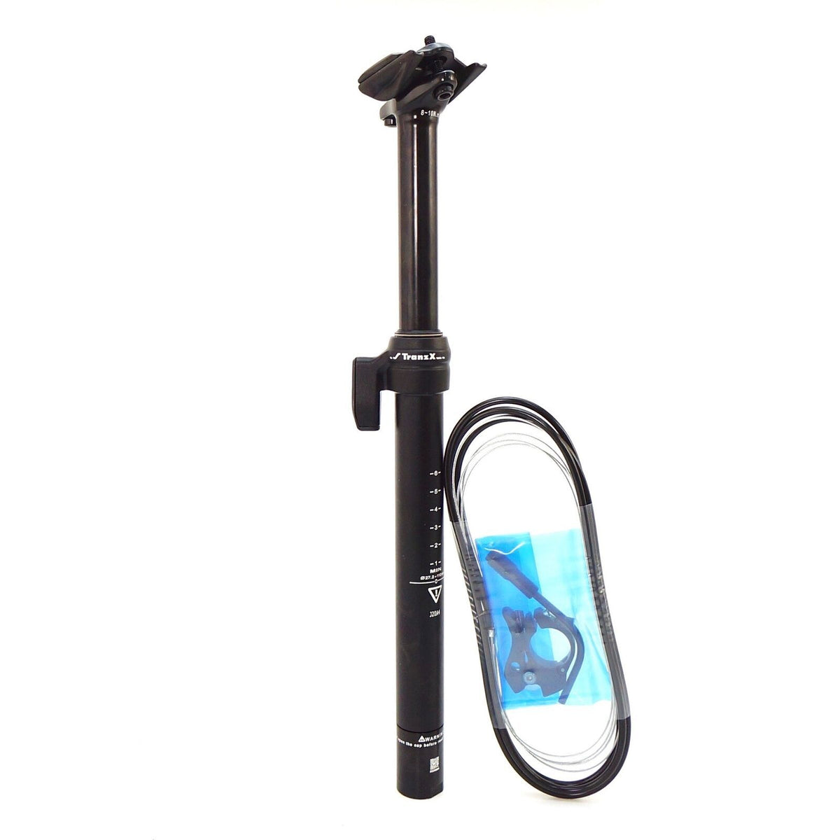 External Dropper Seatpost with Remote Lever for MTB & Road Bikes, Multiple Sizes