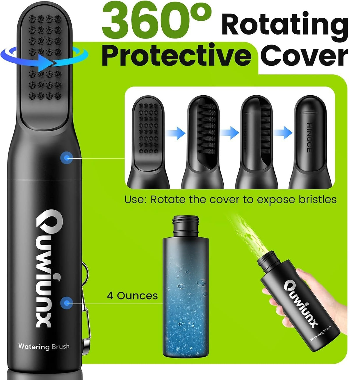 Golf Club Cleaner Brush with Rotating Cover & Water Bottle - Perfect Gift