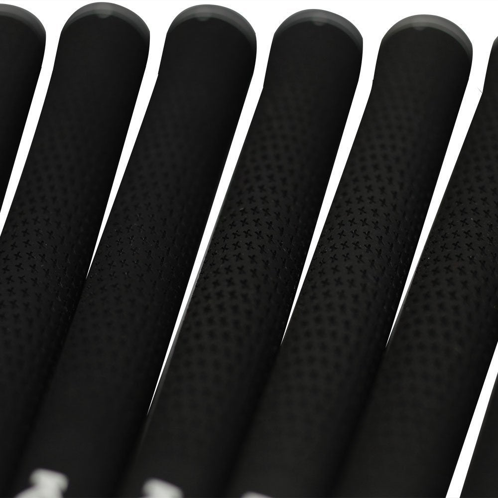 Golf Grip Kit with 8 Jumbo Black Rubber Grips Tape & Clamp - Easy Installation