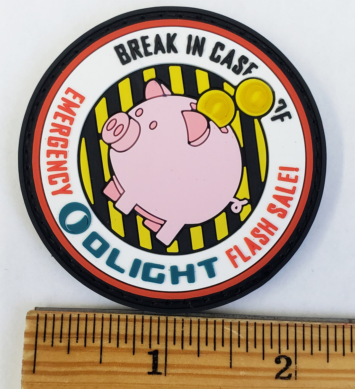 Olight Emergency Patch Swag - Break In Case Of Emergency 2.25 x 2.25 Inches