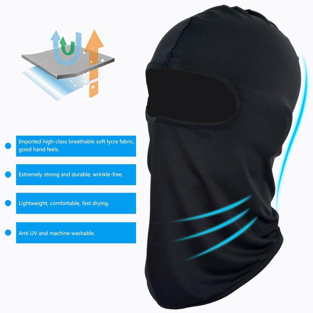 Men's Lightweight Balaclava Face Mask for Ski Motorcycle & Winter Sports - Black 3 Pack