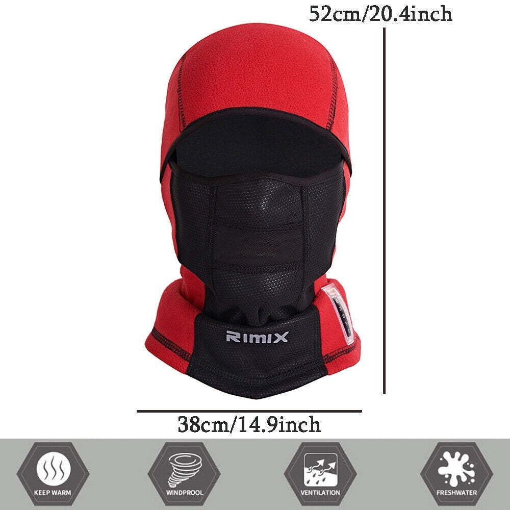 Full Face Ski Mask Balaclava for Winter Outdoor Activities Windproof Thermal Fleece