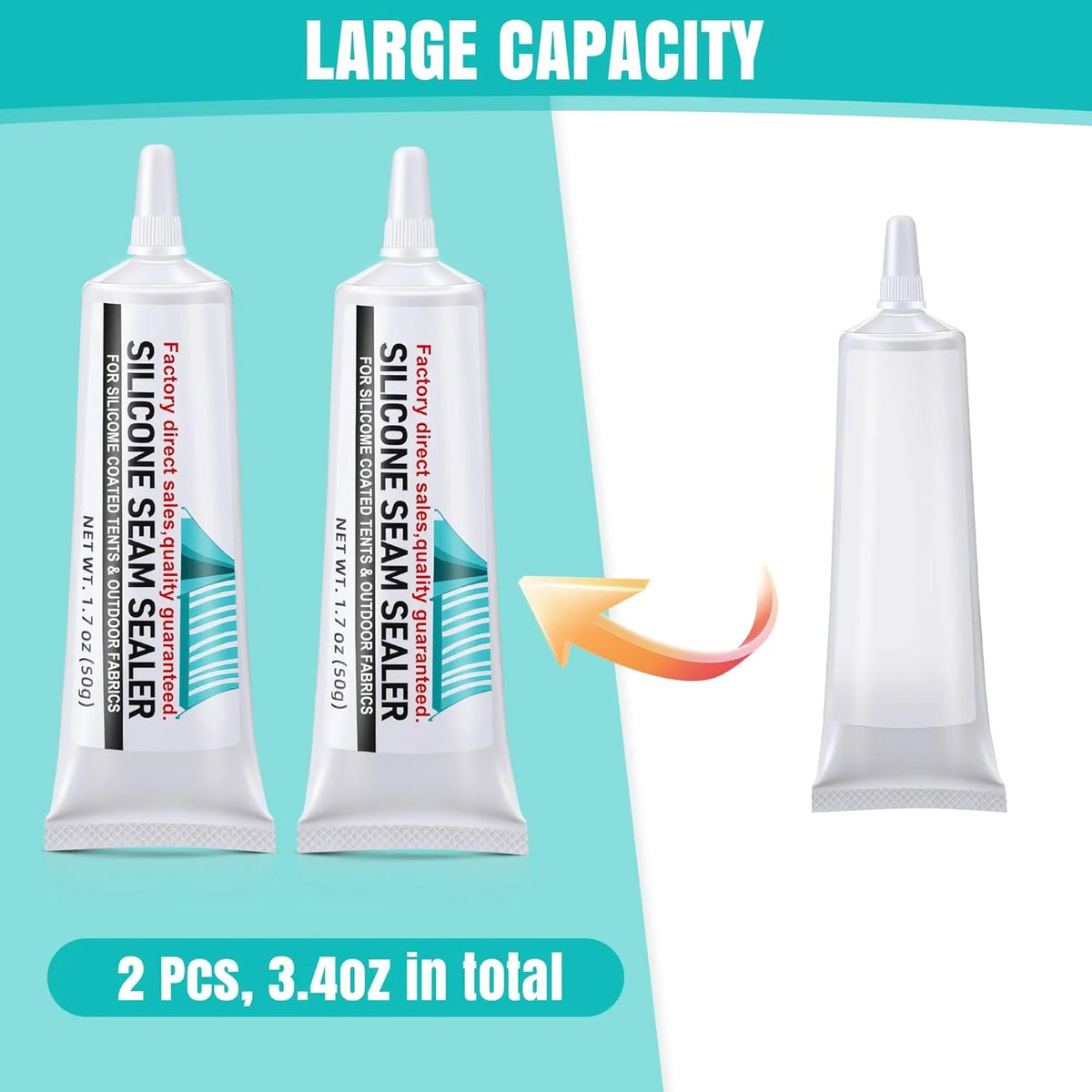 Waterproof Tent Seam Sealer Clear Sealant for Tents and Tarps 100ml