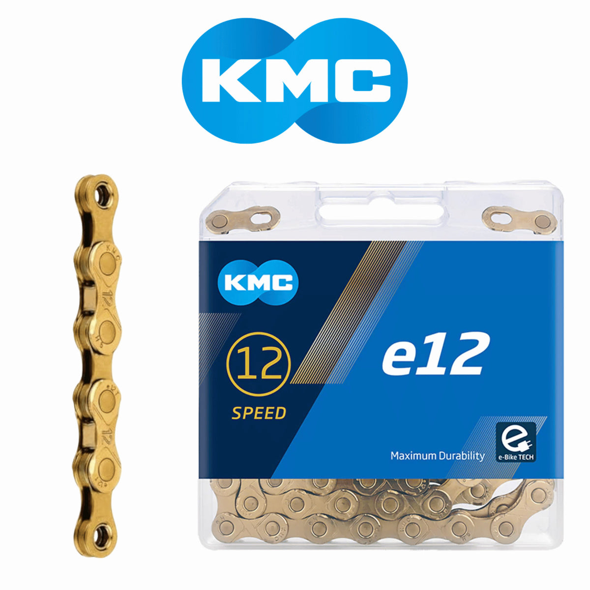 12-Speed Bicycle Chain - Gold, Extra Torque Resistant, 136 Links