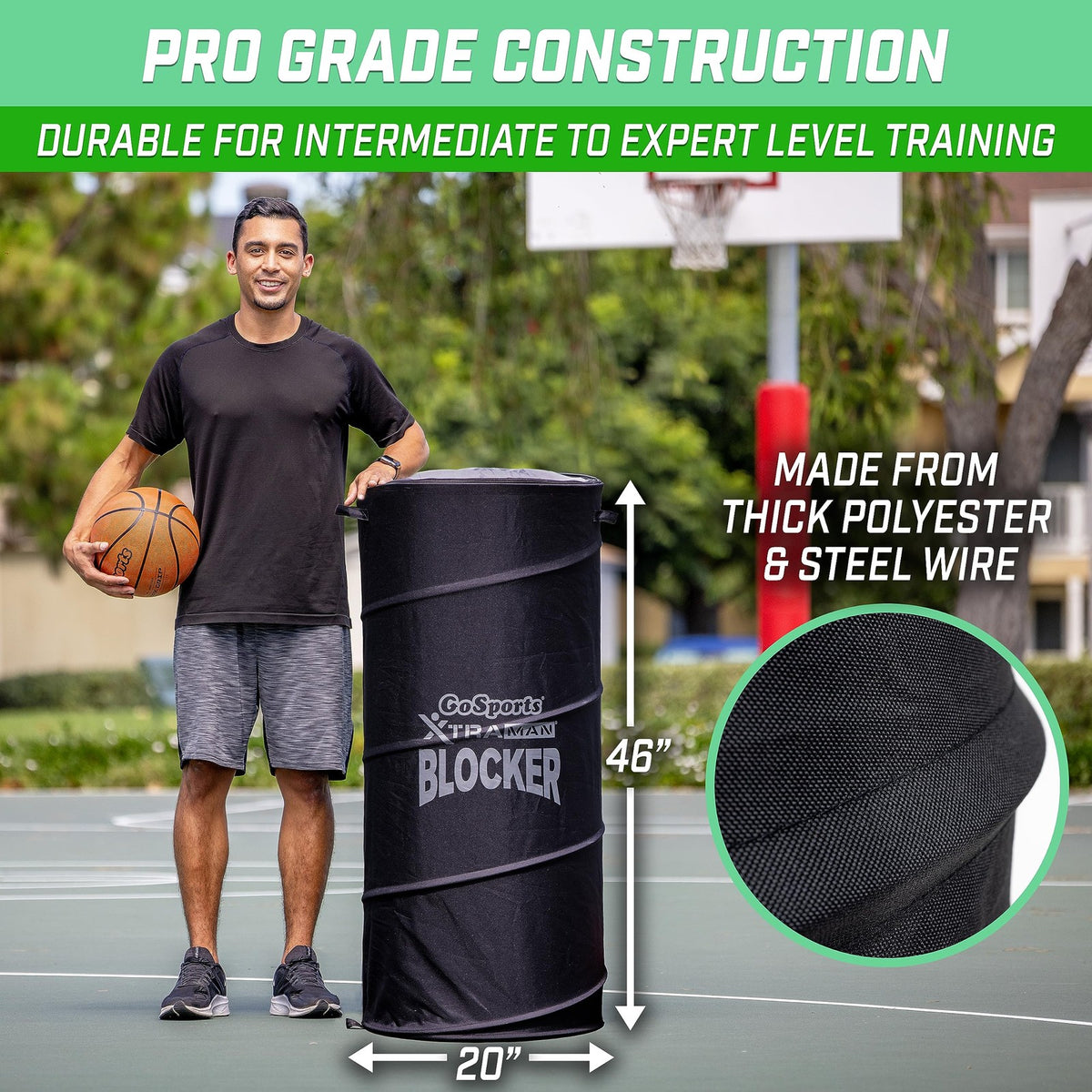 Pop Up Defender Training Dummies - Heavy Duty 46 Inch 3 Pack for Sports