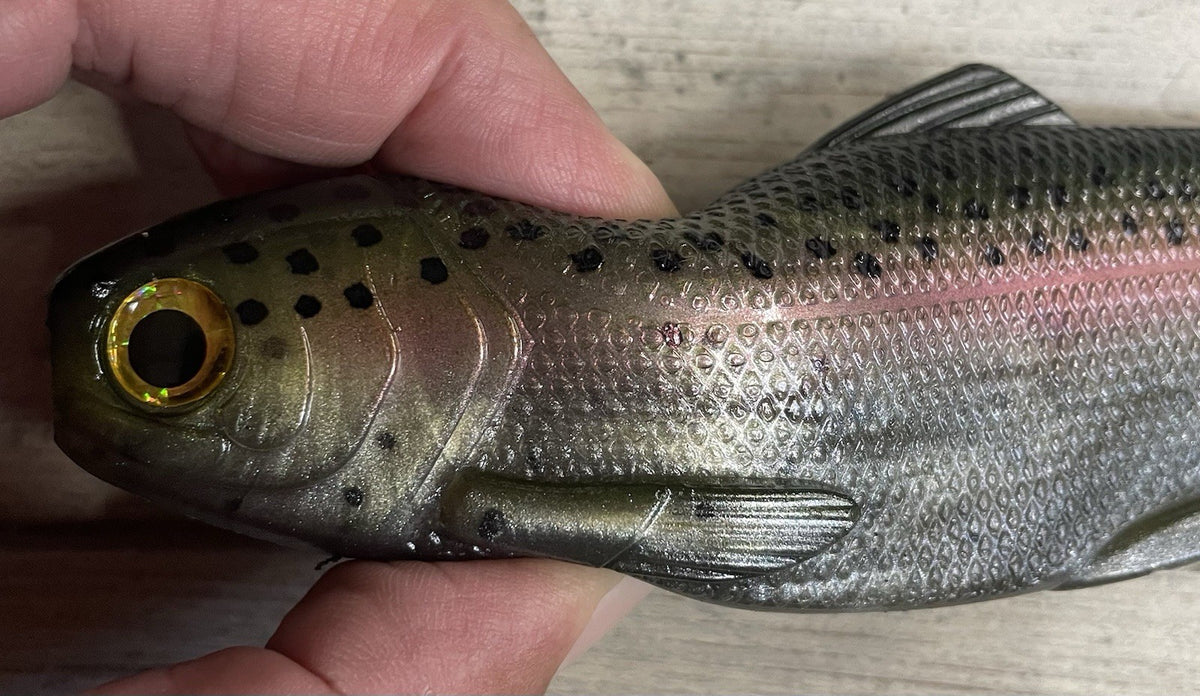 8-Inch Weedless Swimbait Dark Trout Color Soft Plastic Lure