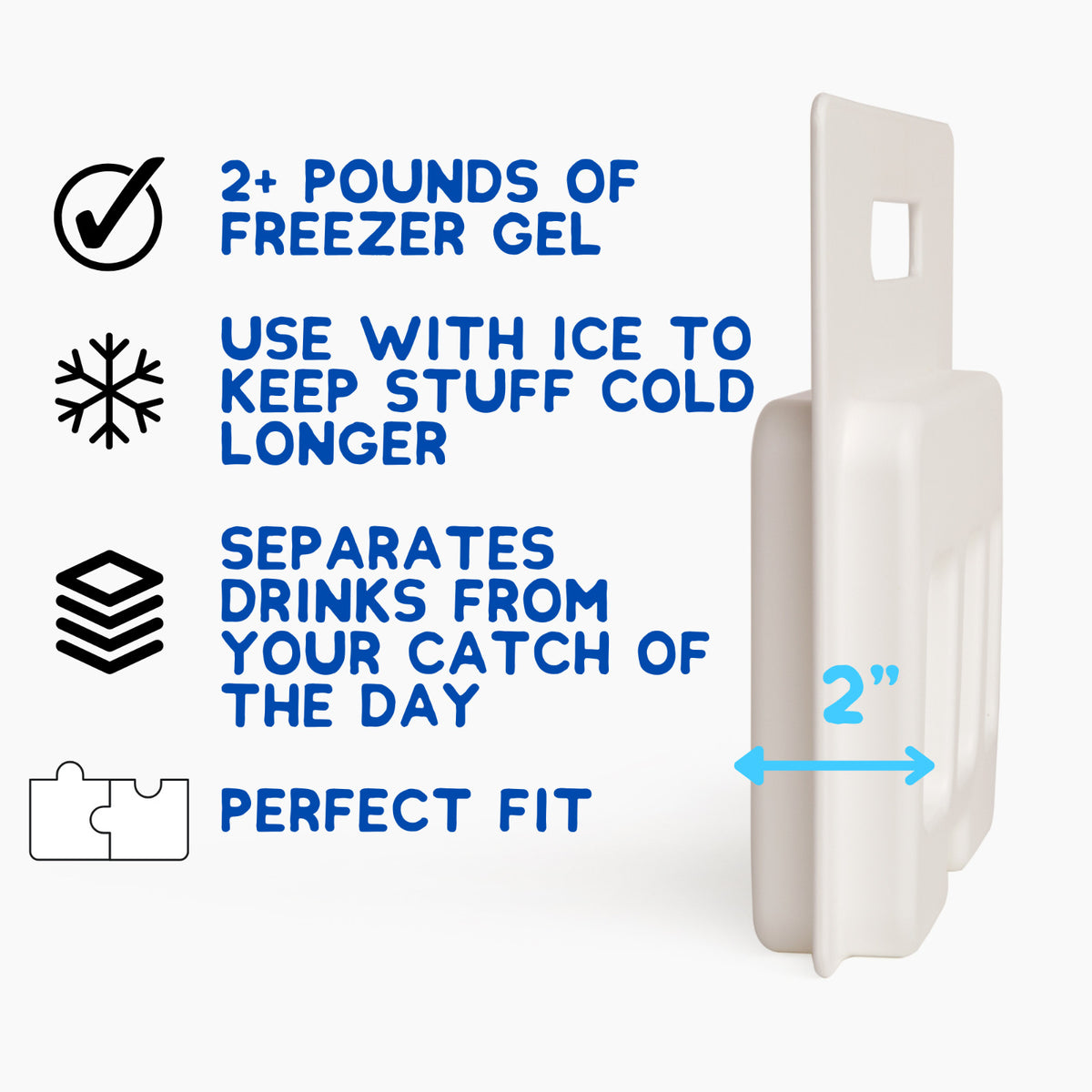 Ice Pack Divider for YETI Coolers - Fits Tundra 35, 45, 65 & Haul