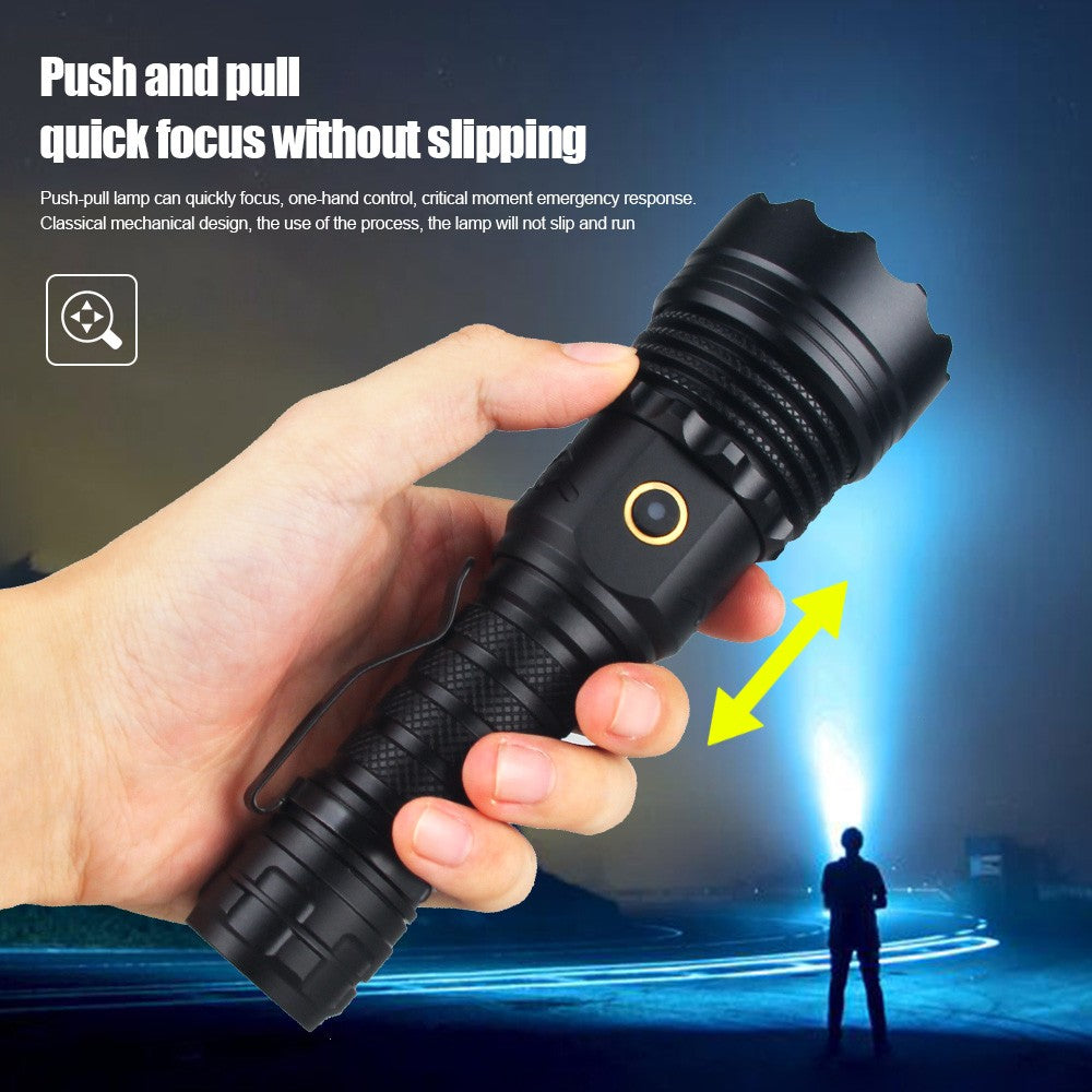 Rechargeable Waterproof Laser LED Flashlight 5 Modes - 50000 Lumens