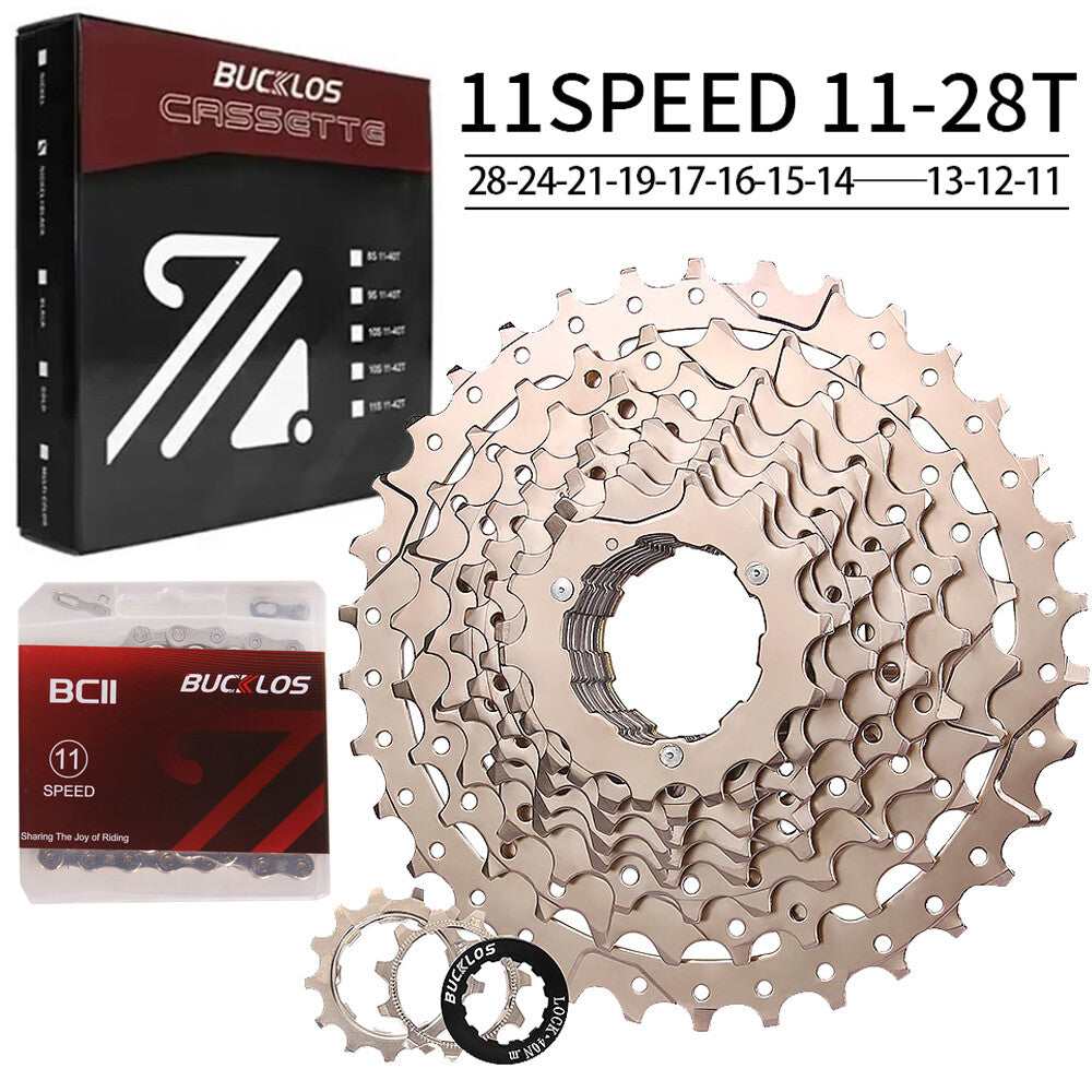 Bike Cassette and Chain Set for Shimano SRAM 8-12 Speed, 11-52T