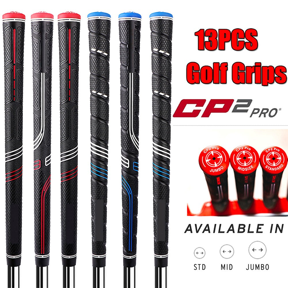 13PCS Golf Club Grip Set - Anti-Slip Rubber Midsize & Jumbo Options