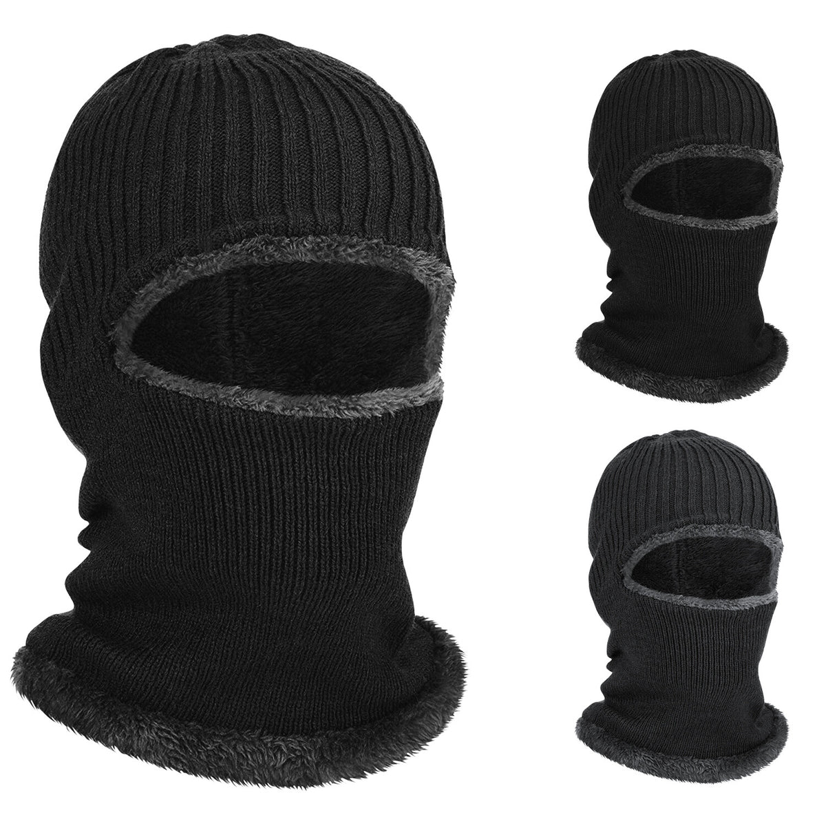 Winter Ski Mask Full Face Balaclava Windproof Fleece Neck Warmer