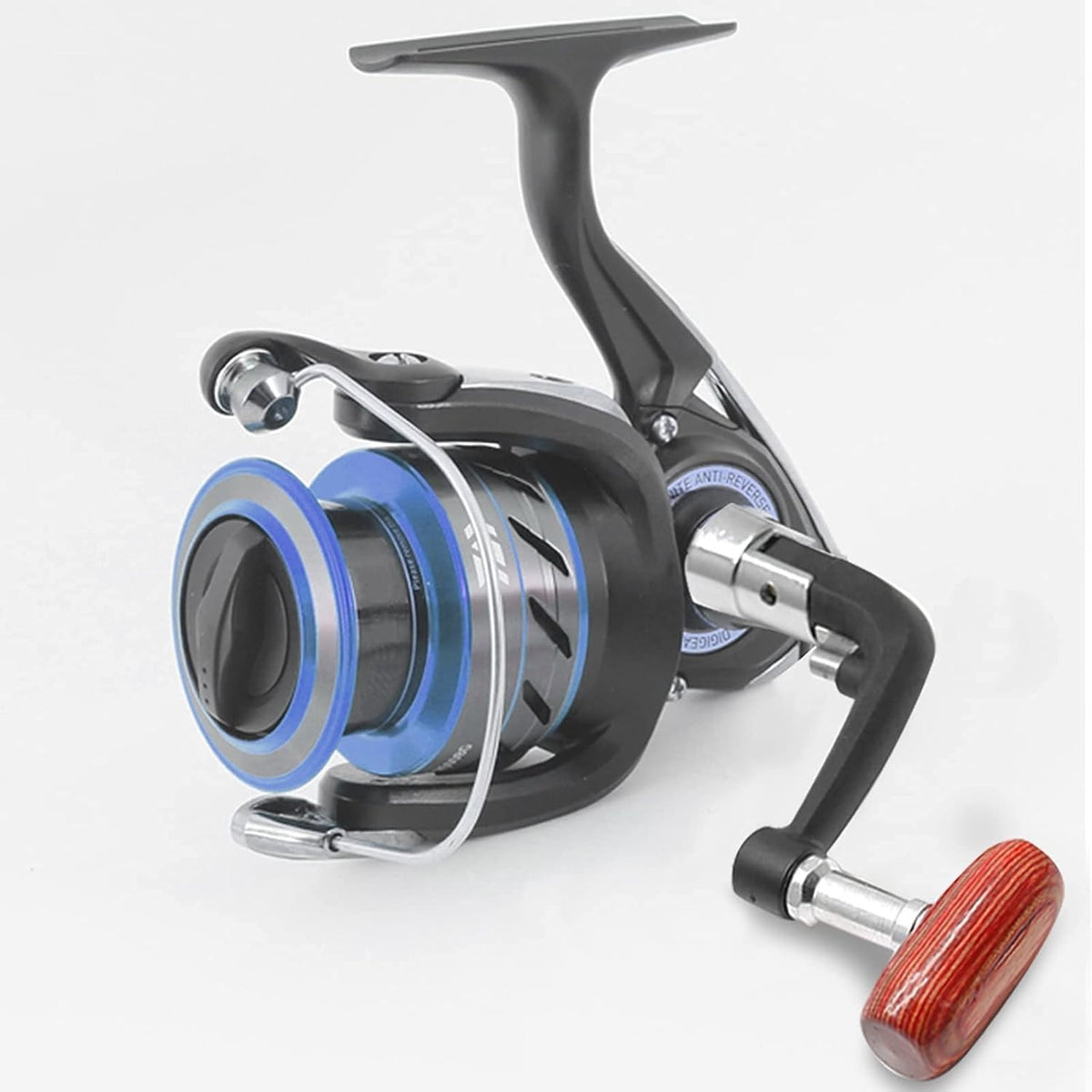 Adjustable Fishing Reel Handle Set of 2 with Anti-Slip Wooden Grip