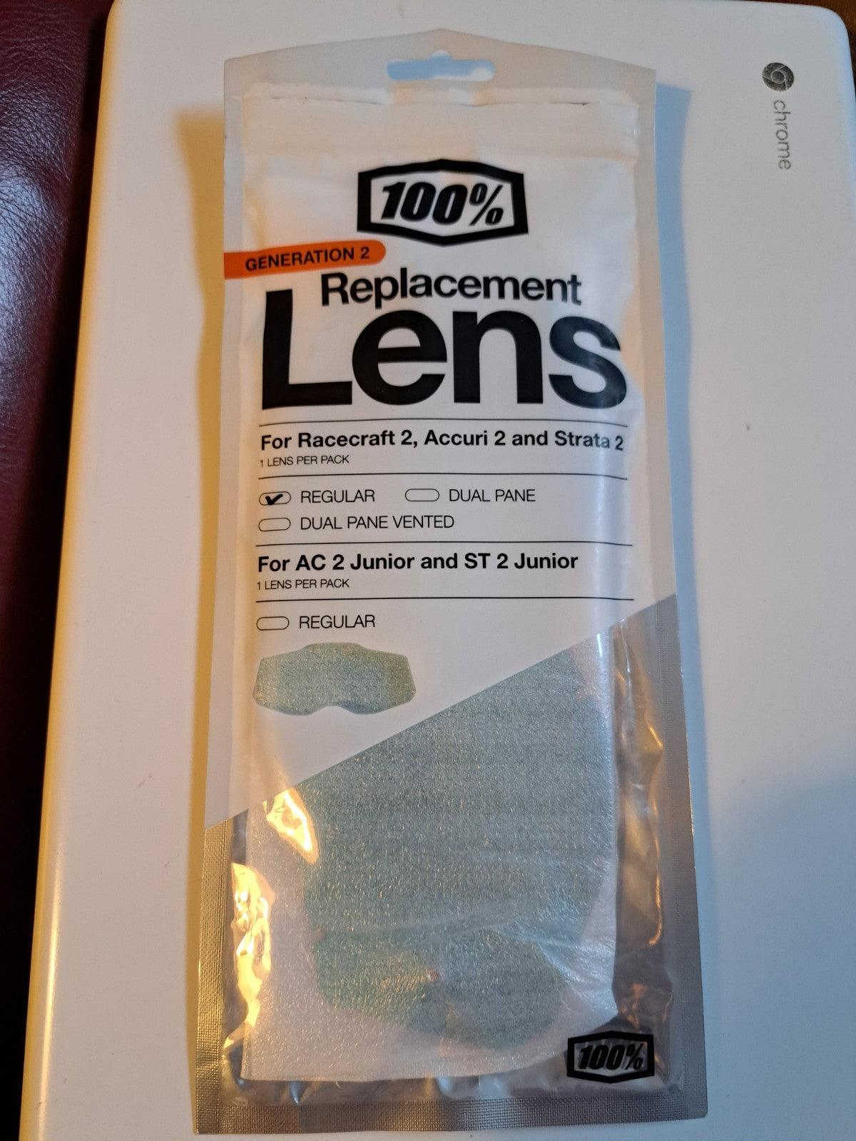 Blue Replacement Lens for Racecraft 2, Accuri 2 & Strara 2 Goggles