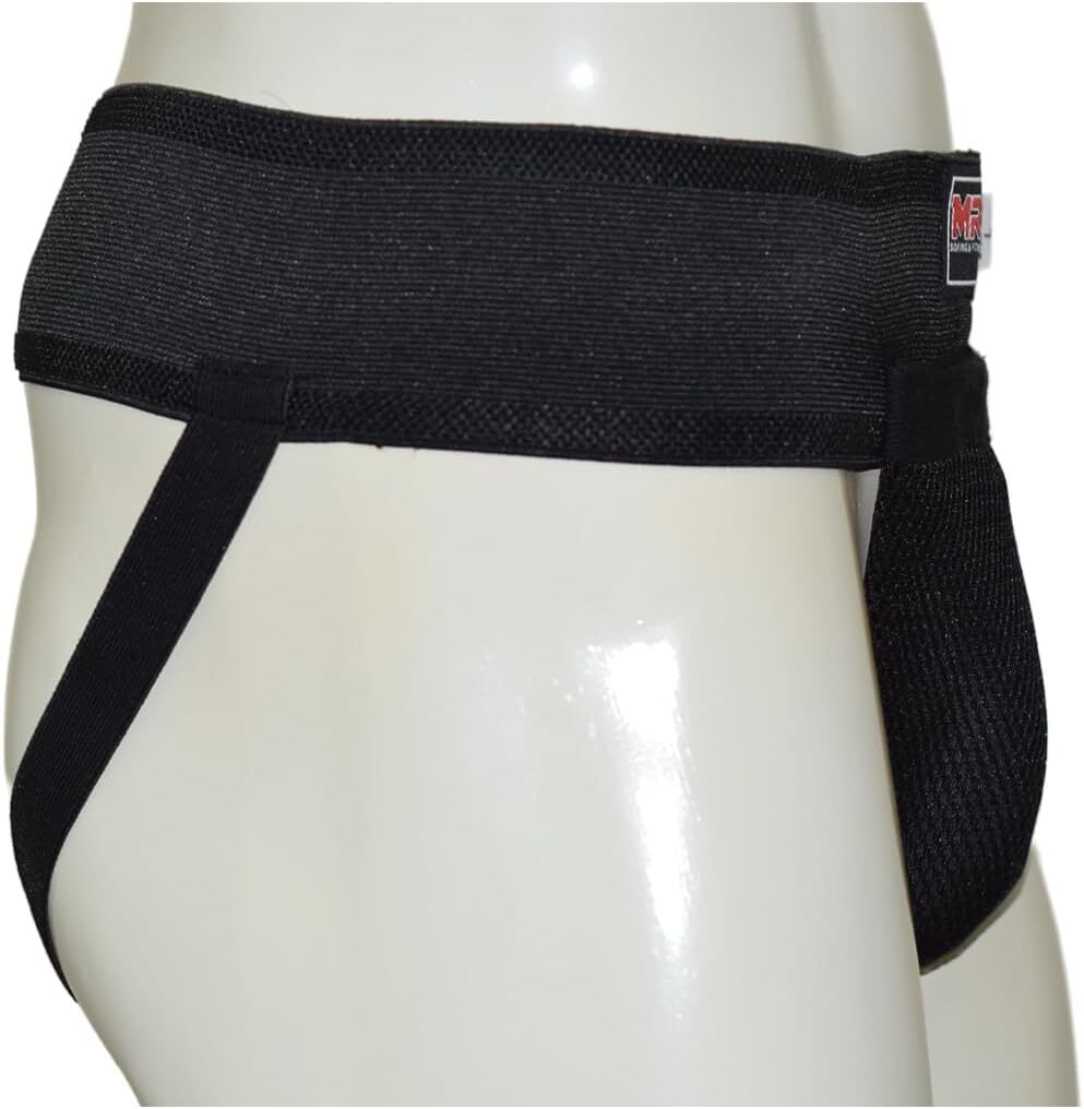 Men's Boxing MMA Groin Guard with Plastic Cup and Elastic Strap - Unisex Adult Protective Gear