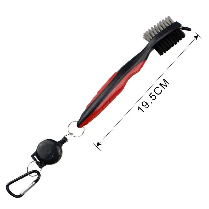 Double Sided Golf Club Cleaning Brush Groove Cleaner Tool for Golf Maintenance
