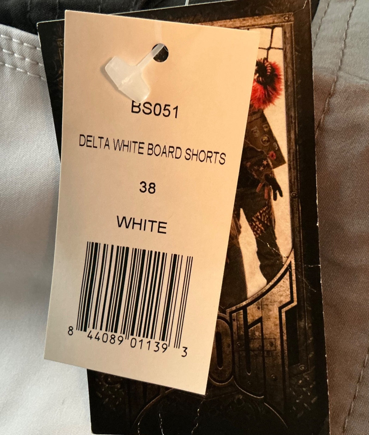 Mens Size 38 MMA Boxing Shorts - White Tapout Martial Arts Board Shorts
