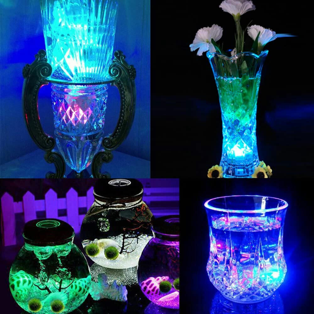 10 Pack Underwater LED Fishing Lights Deep Drop Bait Lure Lamp Multi-Color