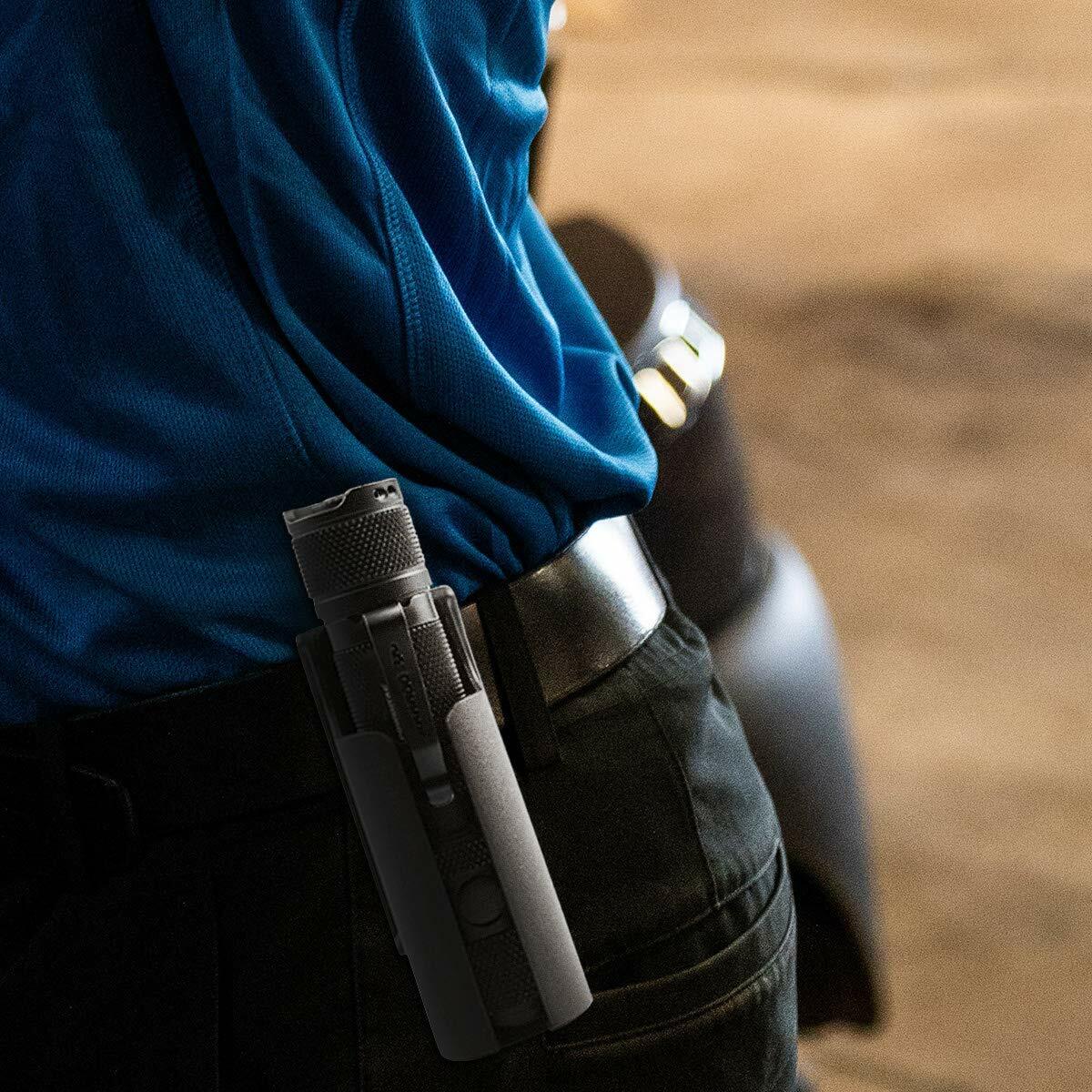 Kydex Flashlight Holster Clip-On for SureFire, MagLite, Olight, Fenix, PowerTac