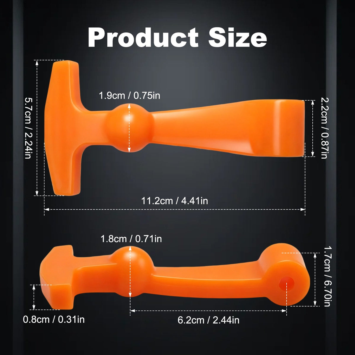 Replacement Cooler Latches for Yeti RTIC and More - 2 Pack Orange
