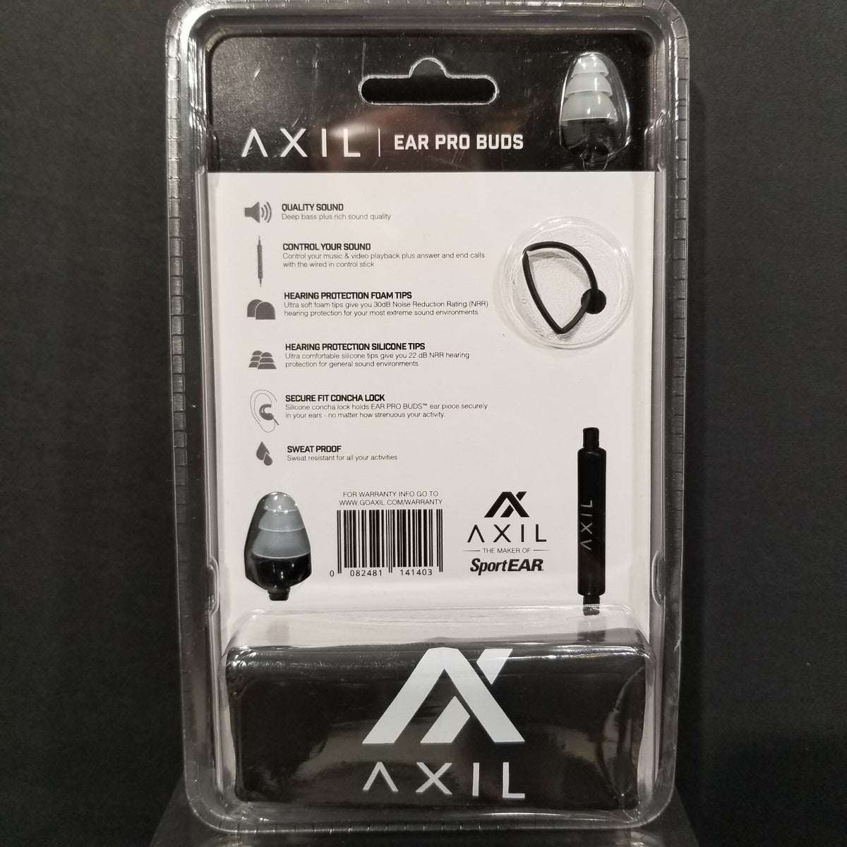 Wired Hearing Protection Earbuds for Shooting & Noise Control - AXIL Ear Pro Buds