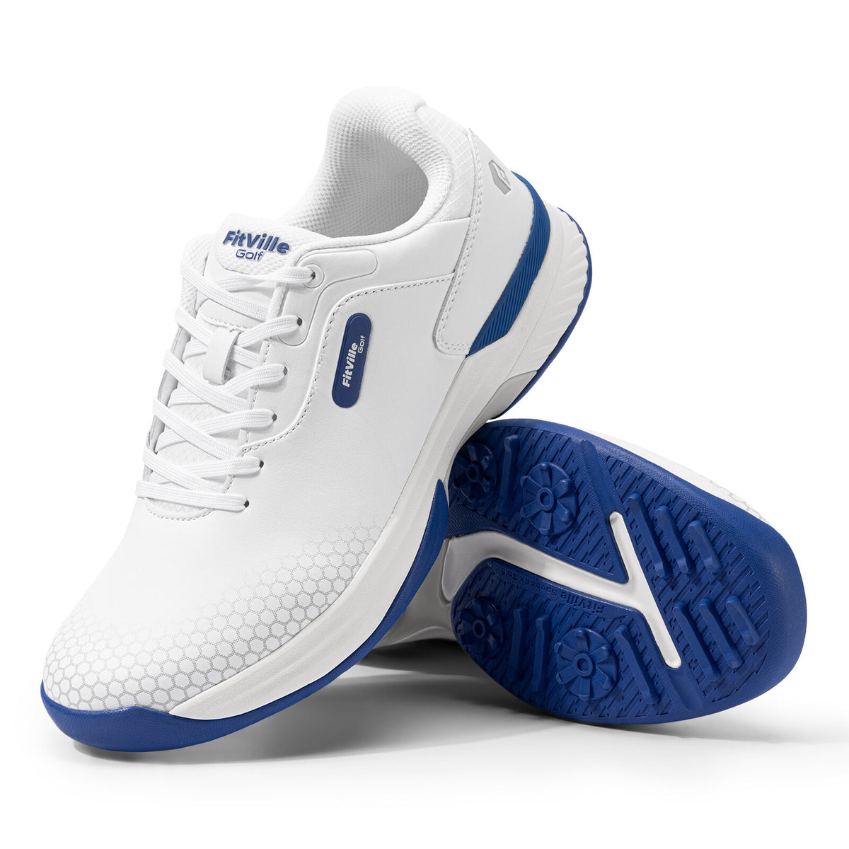 Men's Golf Shoes Spiked Outdoor Waterproof Wide & Extra Wide Fit