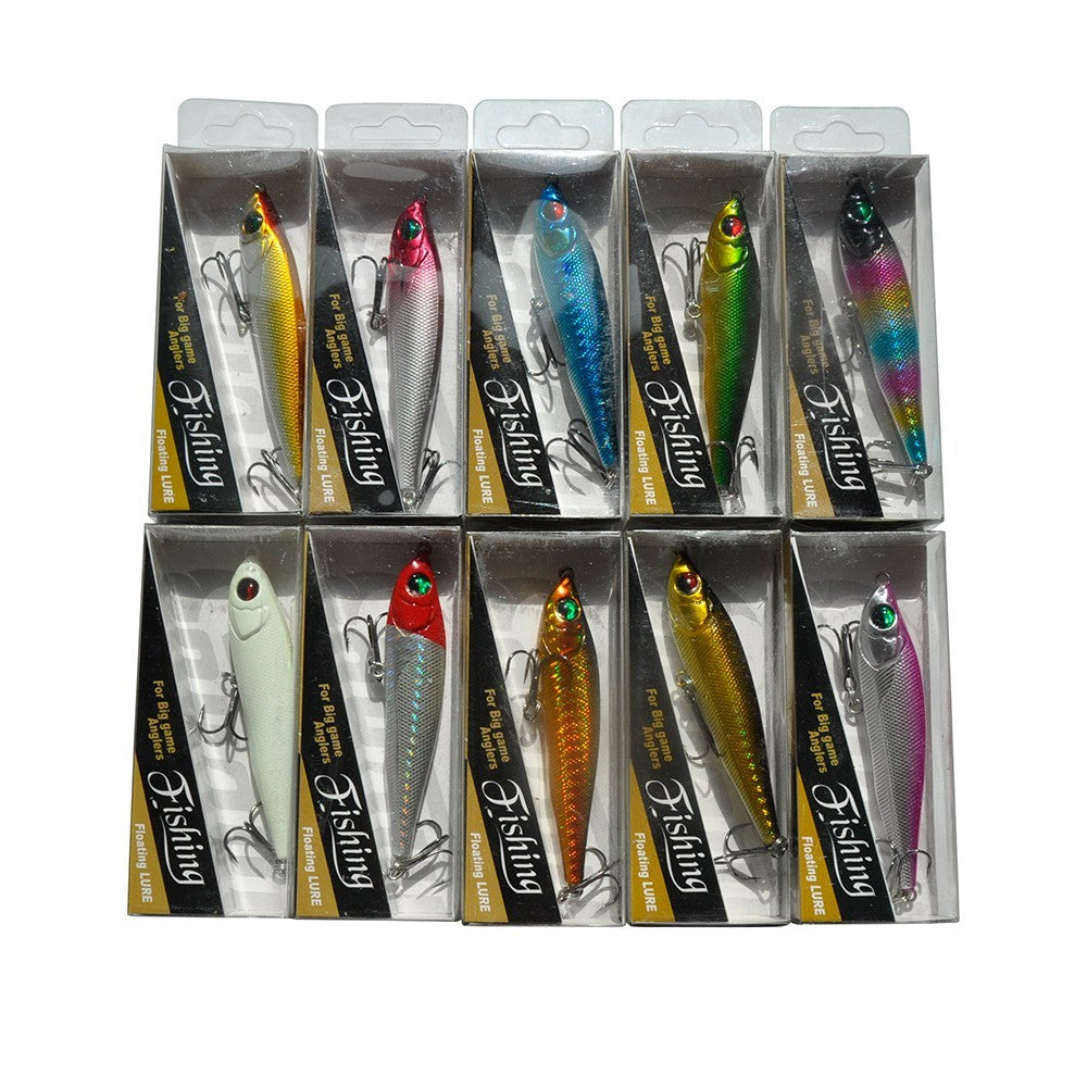 40pcs Hard Fishing Lures Set with Box - Crankbaits, Poppers, Minnows & Pencil Baits