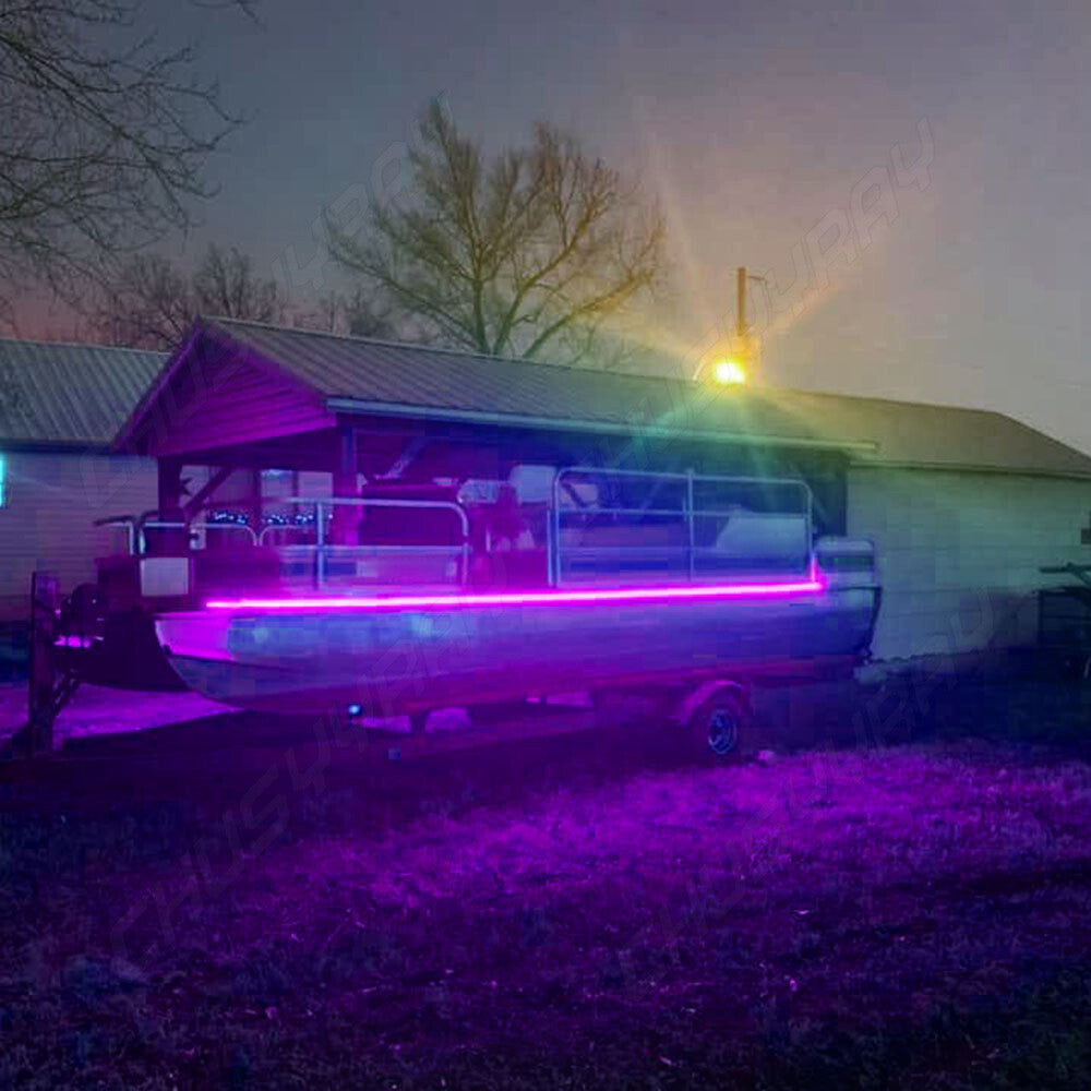 16ft LED UV Night Fishing Light Strip Waterproof Purple UV & White LED